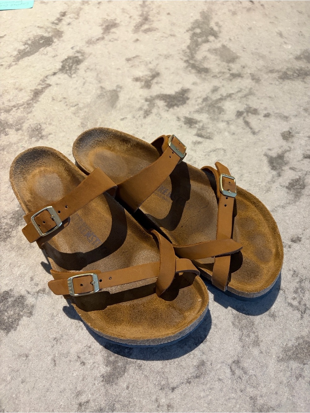 Birkenstock Brown Buckle Toe-Loop Sandals